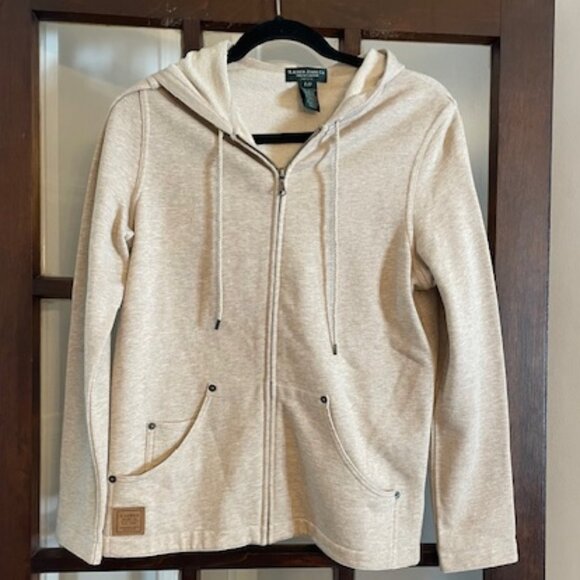Lauren Ralph Lauren Jeans Co. Oatmeal Hooded Sweatshirt, Size P/P - Picture 1 of 4